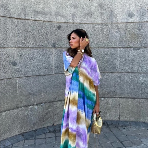 NWT Zara Tie Dye Tunic Coverup FW23 7912/034. Size XS/S - Picture 3 of 9